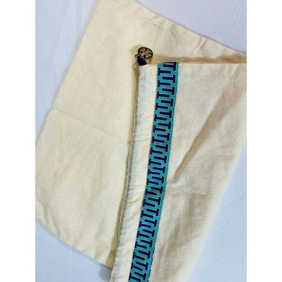 Tory Burch Dust Bag Drawstring Cloth Logo Charm Storage Purse Authentic 12 x 14 - Picture 2 of 5